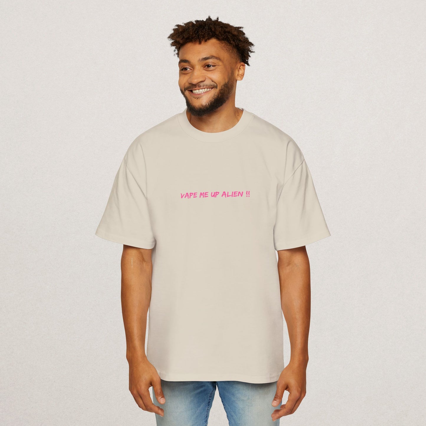 Vape Me Up Alien Oversized Tee - Casual Statement Shir