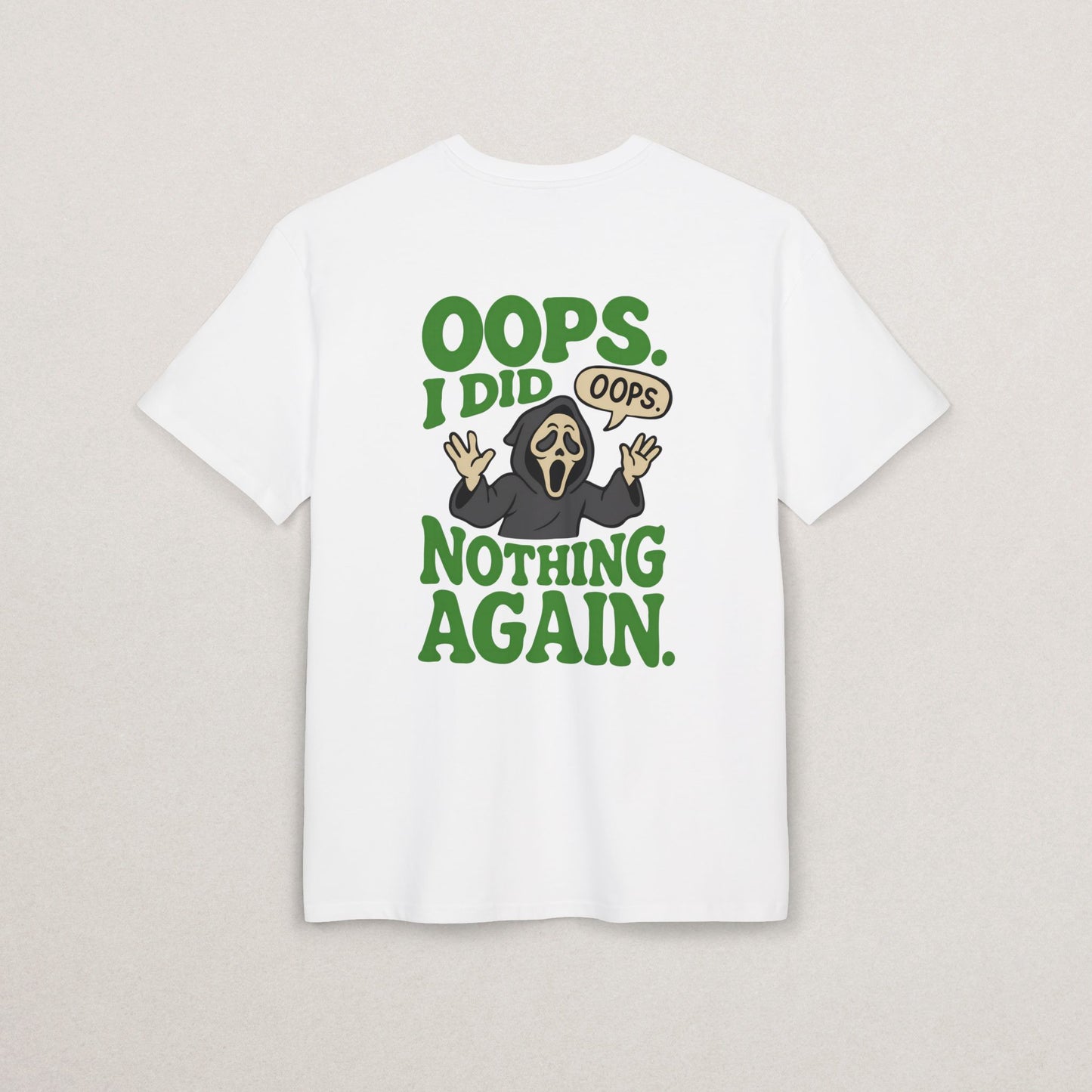 Heavy Oversize Tee - Scream Character T-Shirt with Fun Writing