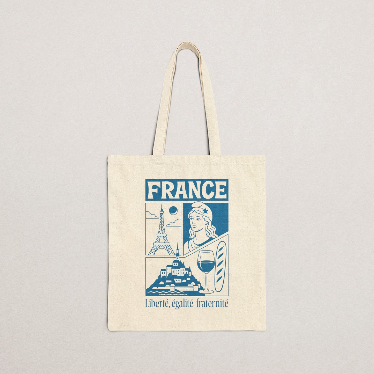 Parisian Cotton Canvas Tote Bag