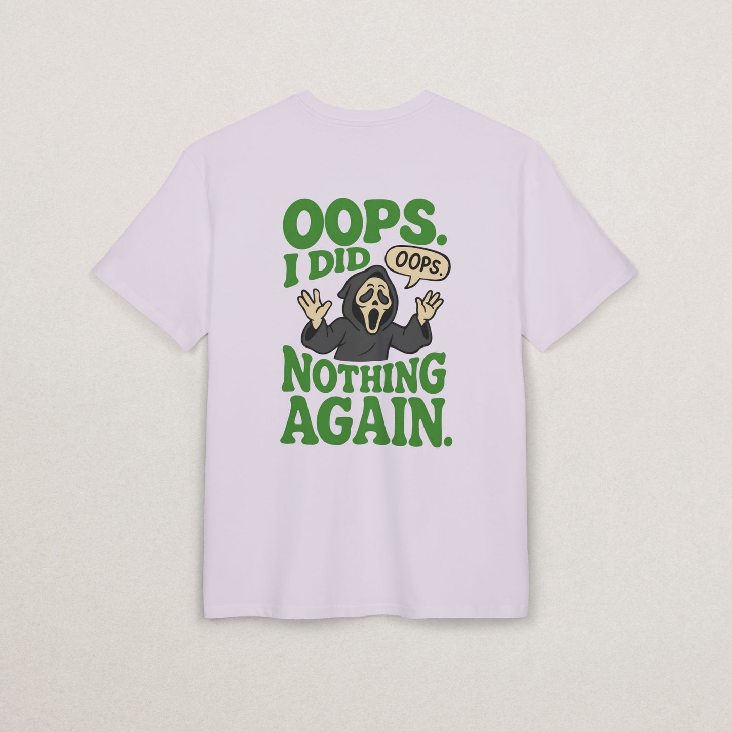Heavy Oversize Tee - Scream Character T-Shirt with Fun Writing