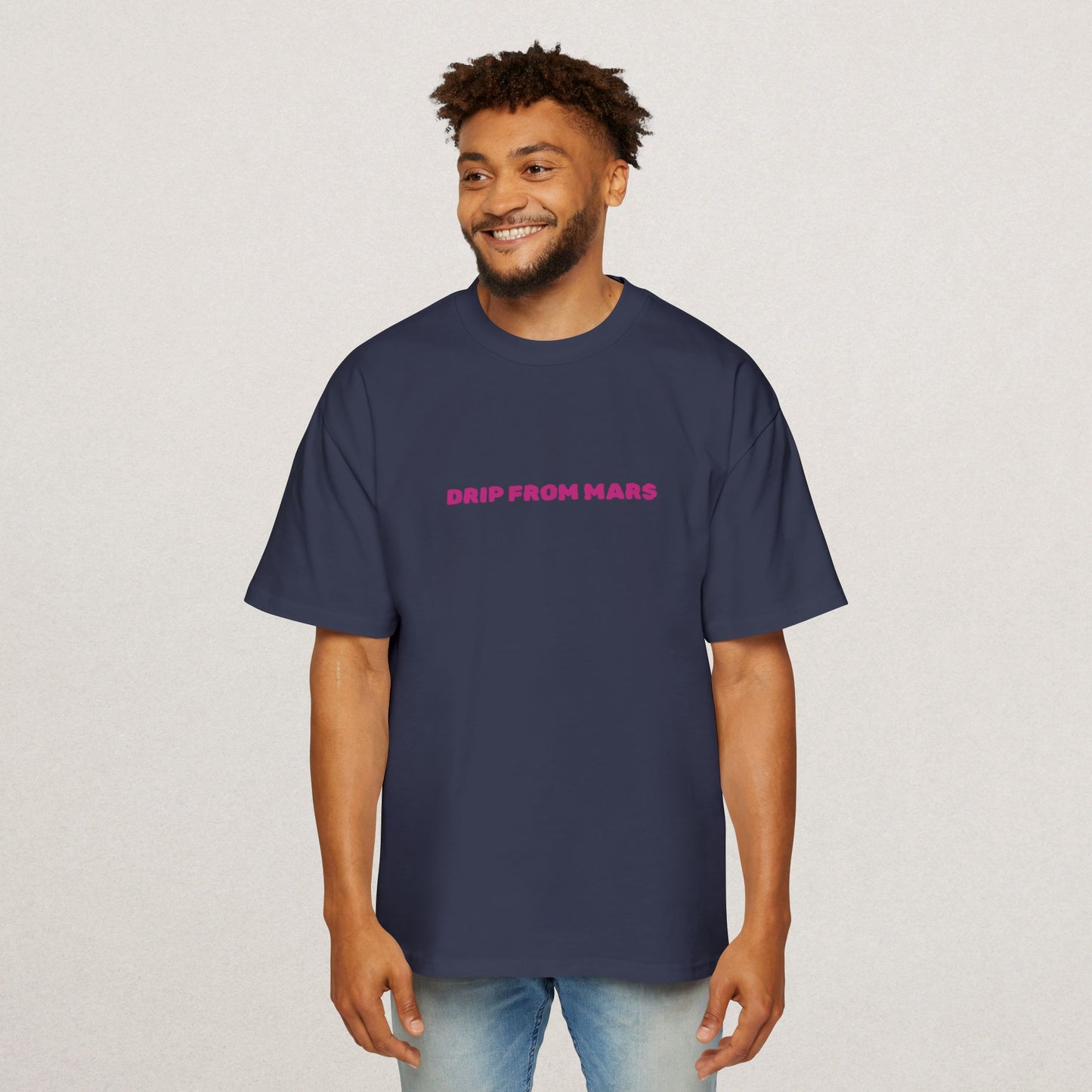 Men's Heavy Oversized Tee with 'Drip From Mars'