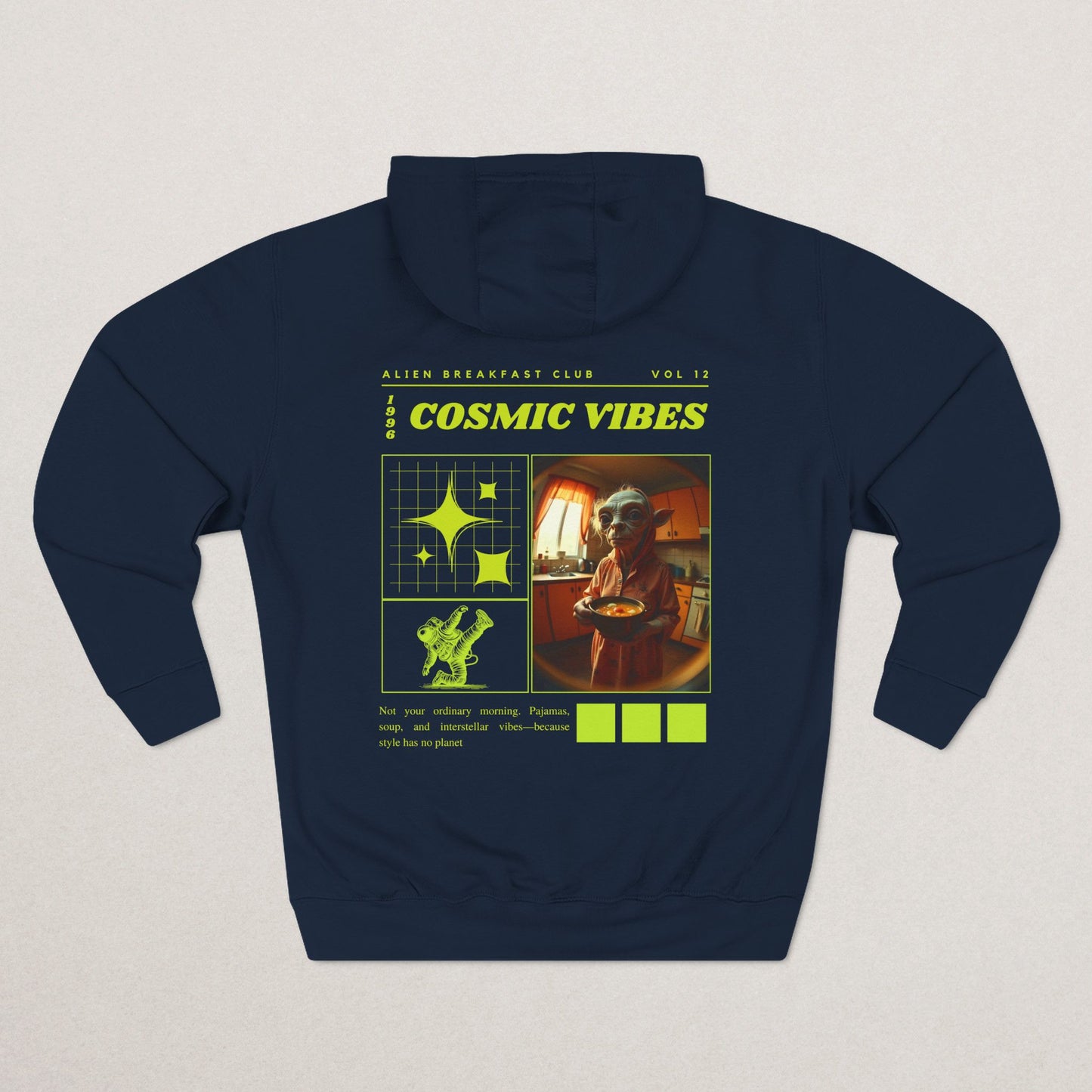 Three-Panel Fleece Hoodie