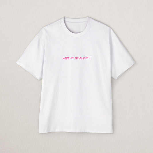 Vape Me Up Alien Oversized Tee - Casual Statement Shir