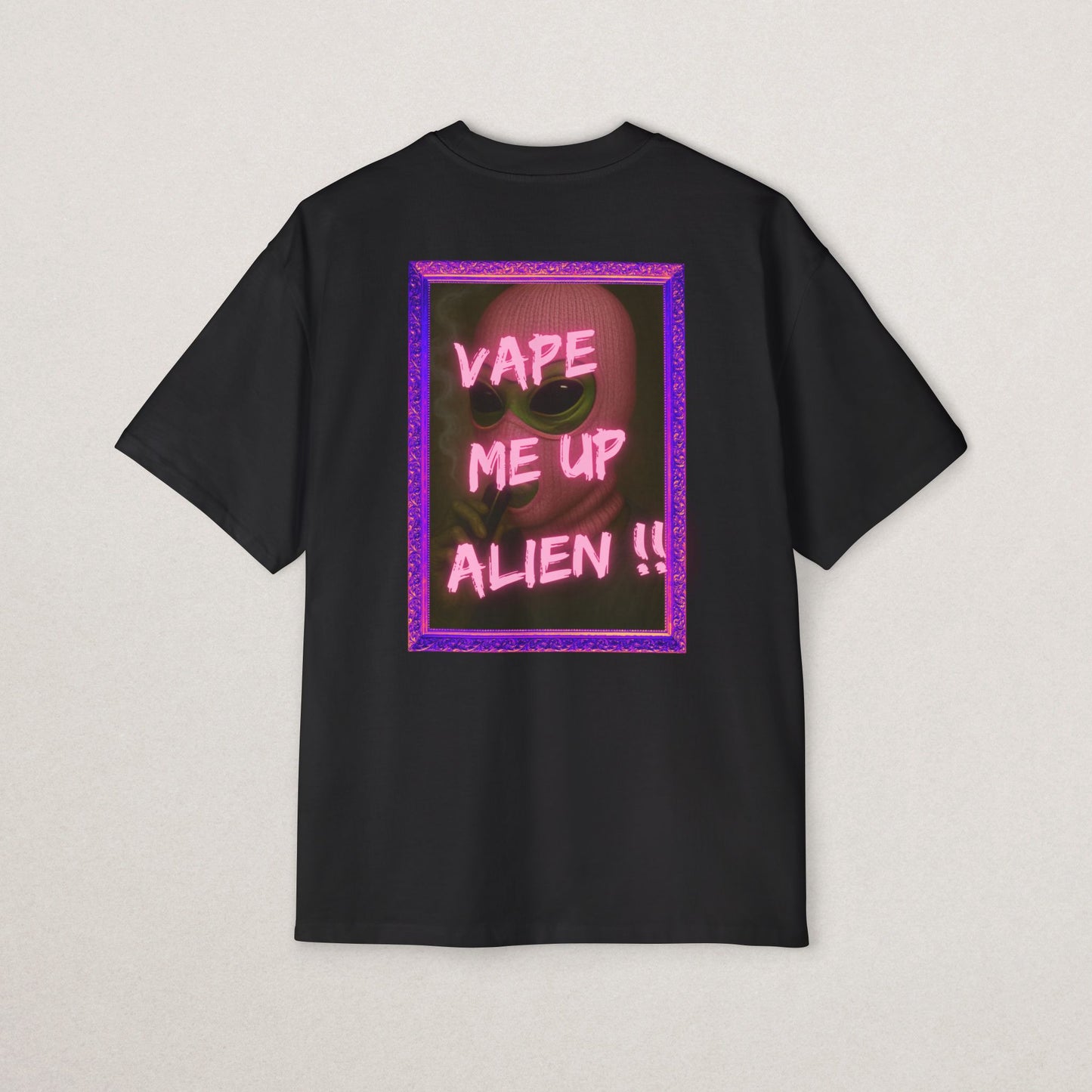 Vape Me Up Alien Oversized Tee - Casual Statement Shir