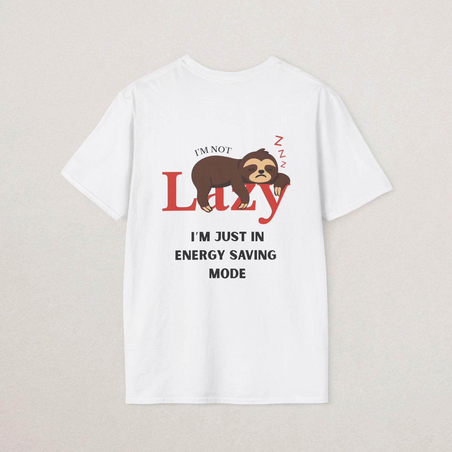 Funny Sloth Energy Saving T-Shirt