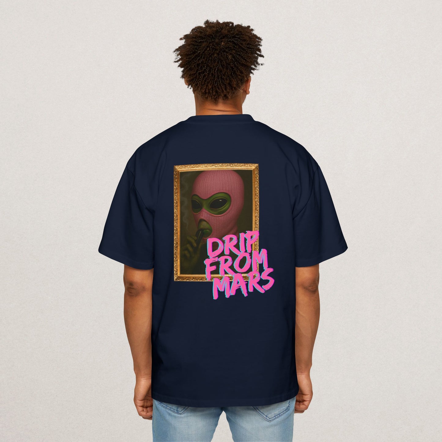 Men's Heavy Oversized Tee with 'Drip From Mars'