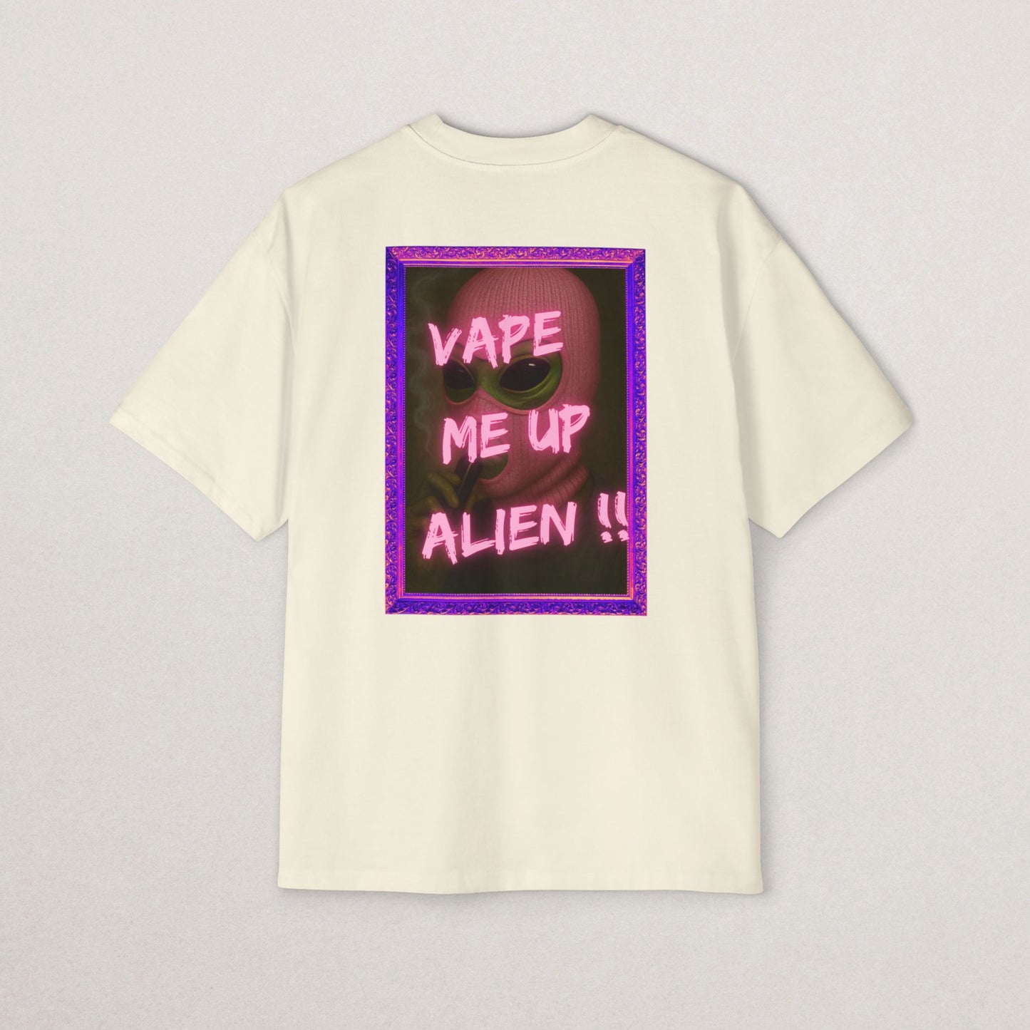 Vape Me Up Alien Oversized Tee - Casual Statement Shir