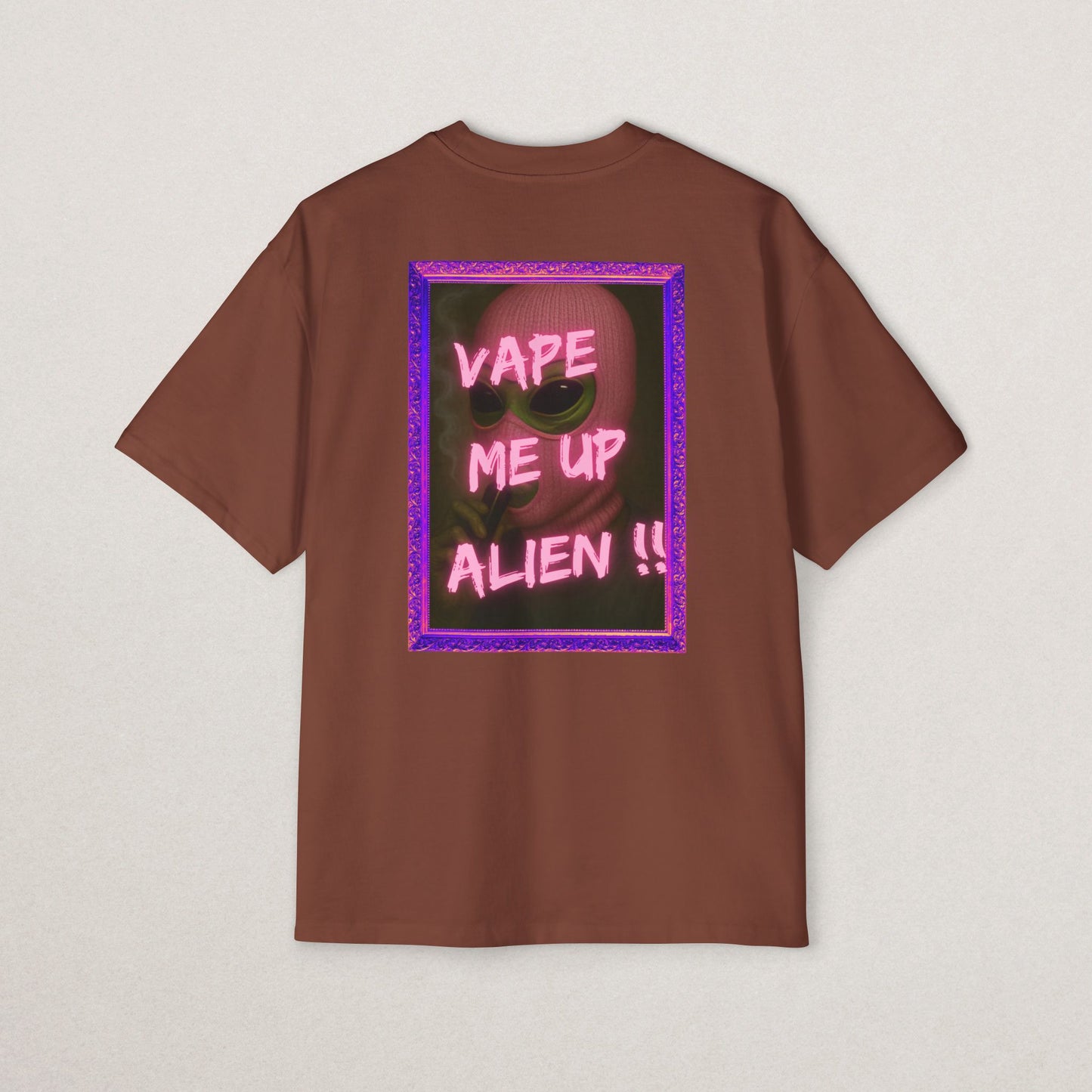 Vape Me Up Alien Oversized Tee - Casual Statement Shir