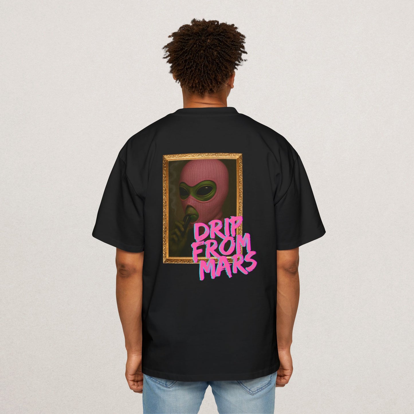 Men's Heavy Oversized Tee with 'Drip From Mars'