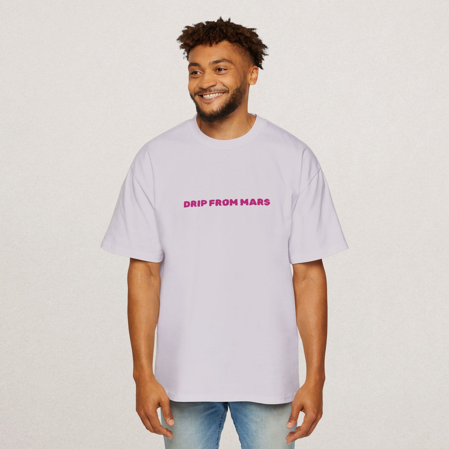 Men's Heavy Oversized Tee with 'Drip From Mars'