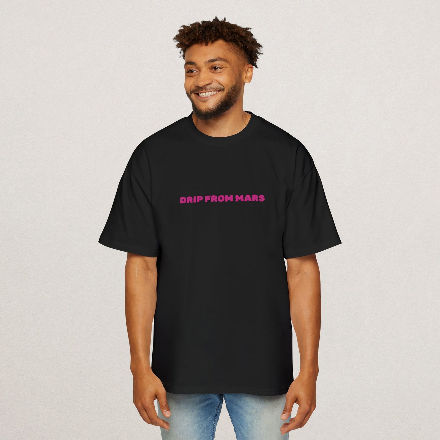 Men's Heavy Oversized Tee with 'Drip From Mars'