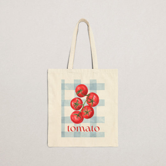 Tomato Print Canvas Tote Bag