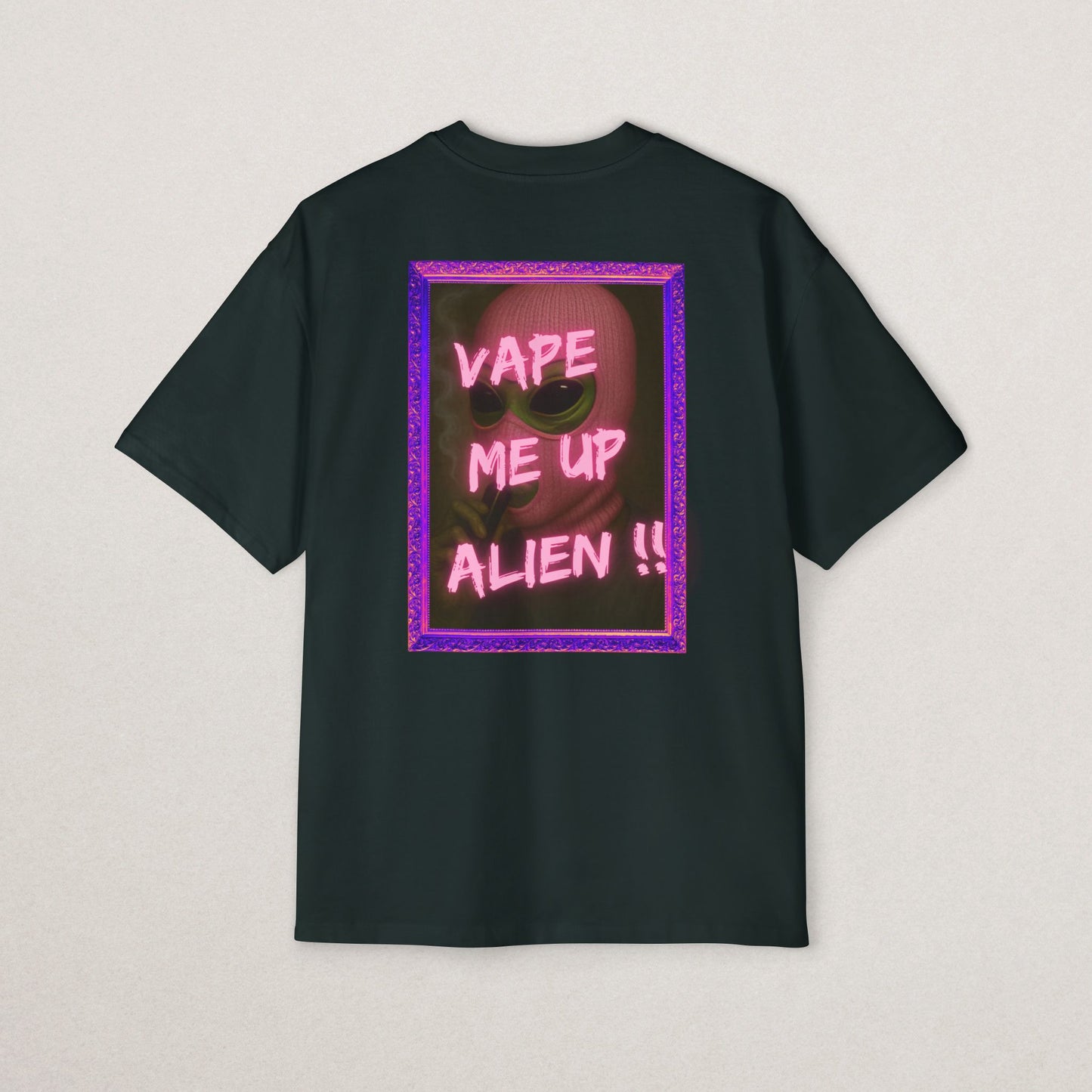 Vape Me Up Alien Oversized Tee - Casual Statement Shir
