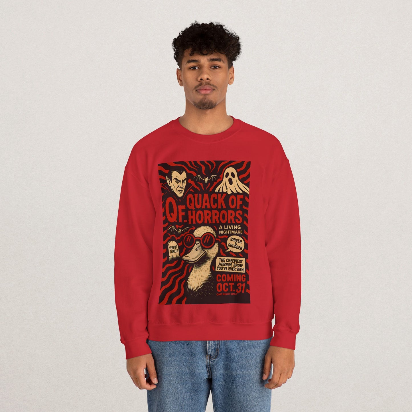 Halloween Vintage Quack of Horrors Crewneck Sweatshirt