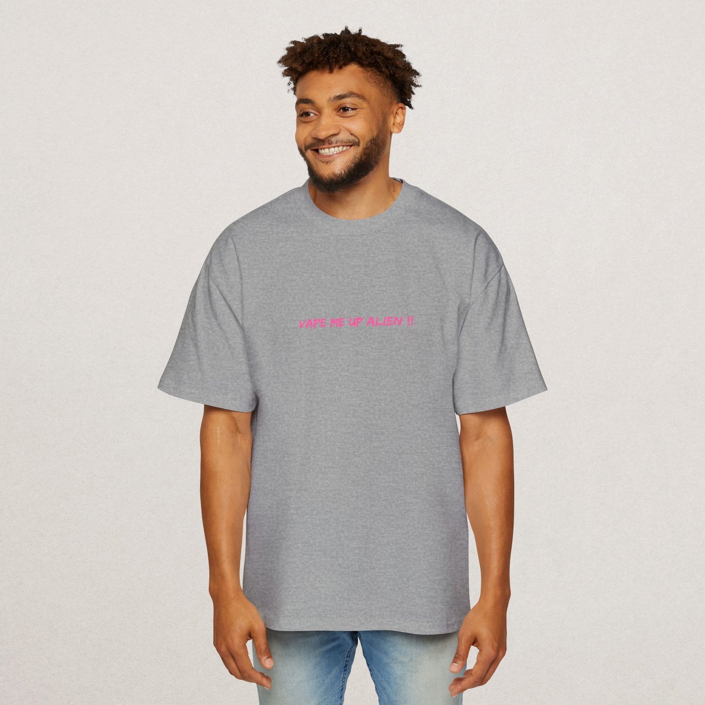 Vape Me Up Alien Oversized Tee - Casual Statement Shir