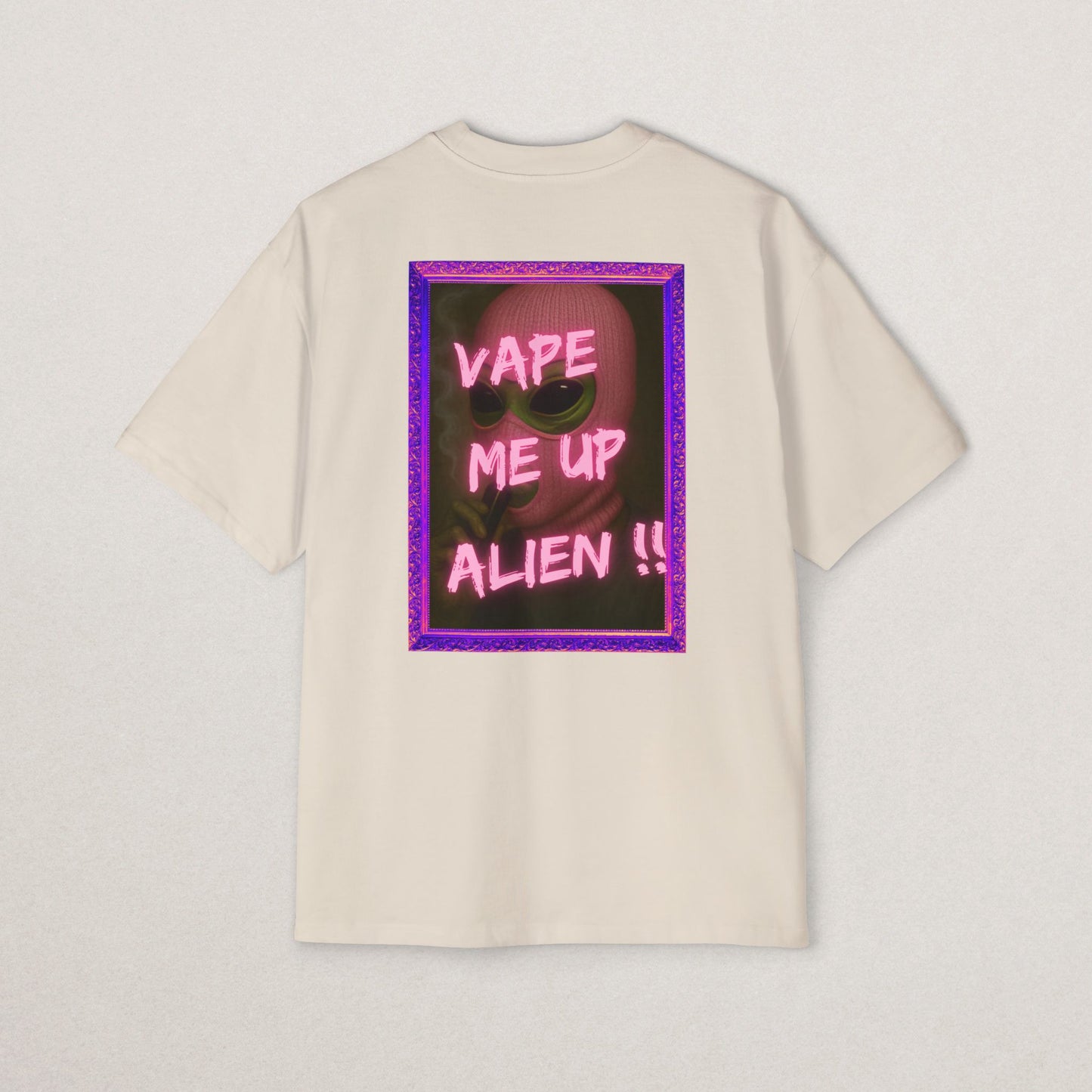 Vape Me Up Alien Oversized Tee - Casual Statement Shir