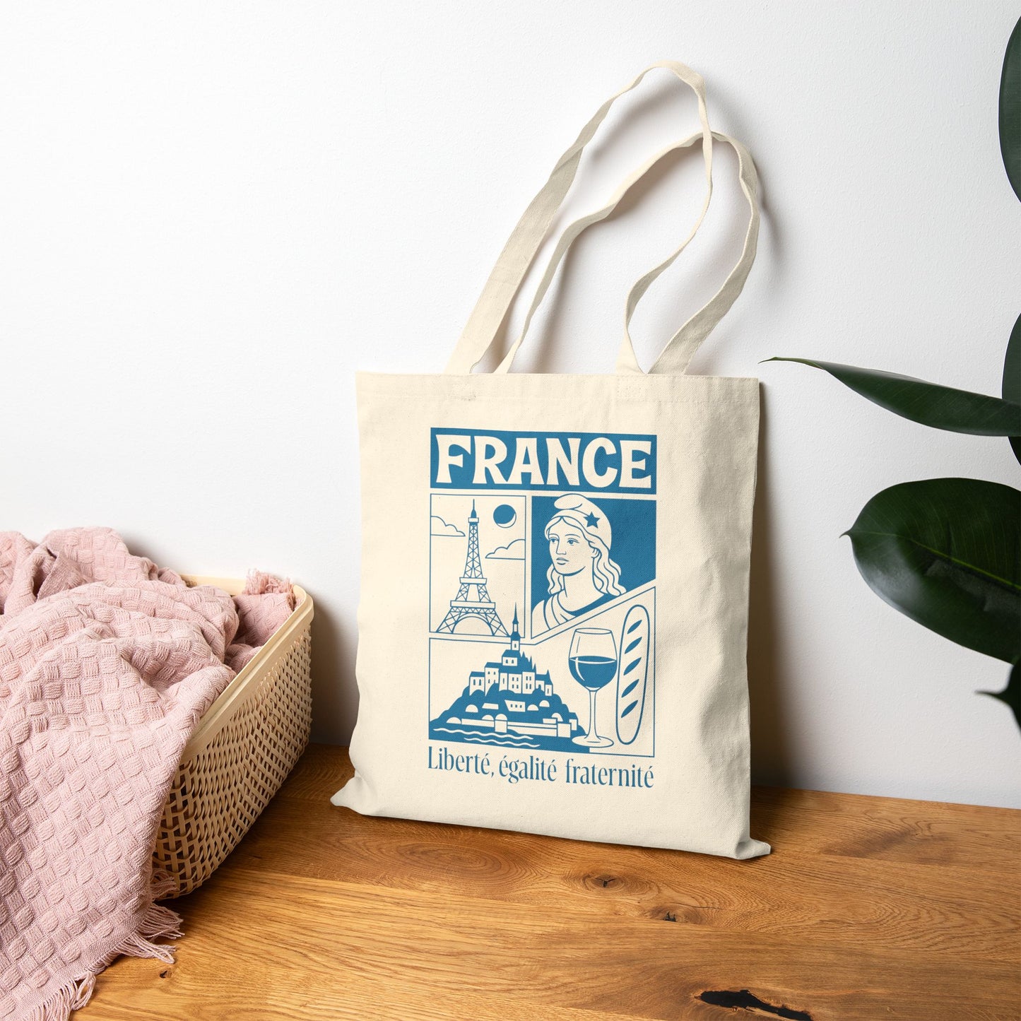 Parisian Cotton Canvas Tote Bag