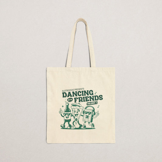 Dancing Friends Cotton Canvas Tote Bag