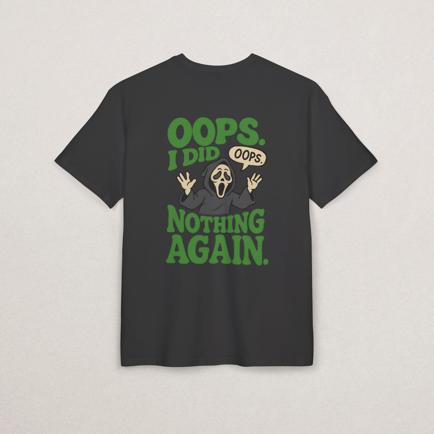 Heavy Oversize Tee - Scream Character T-Shirt with Fun Writing