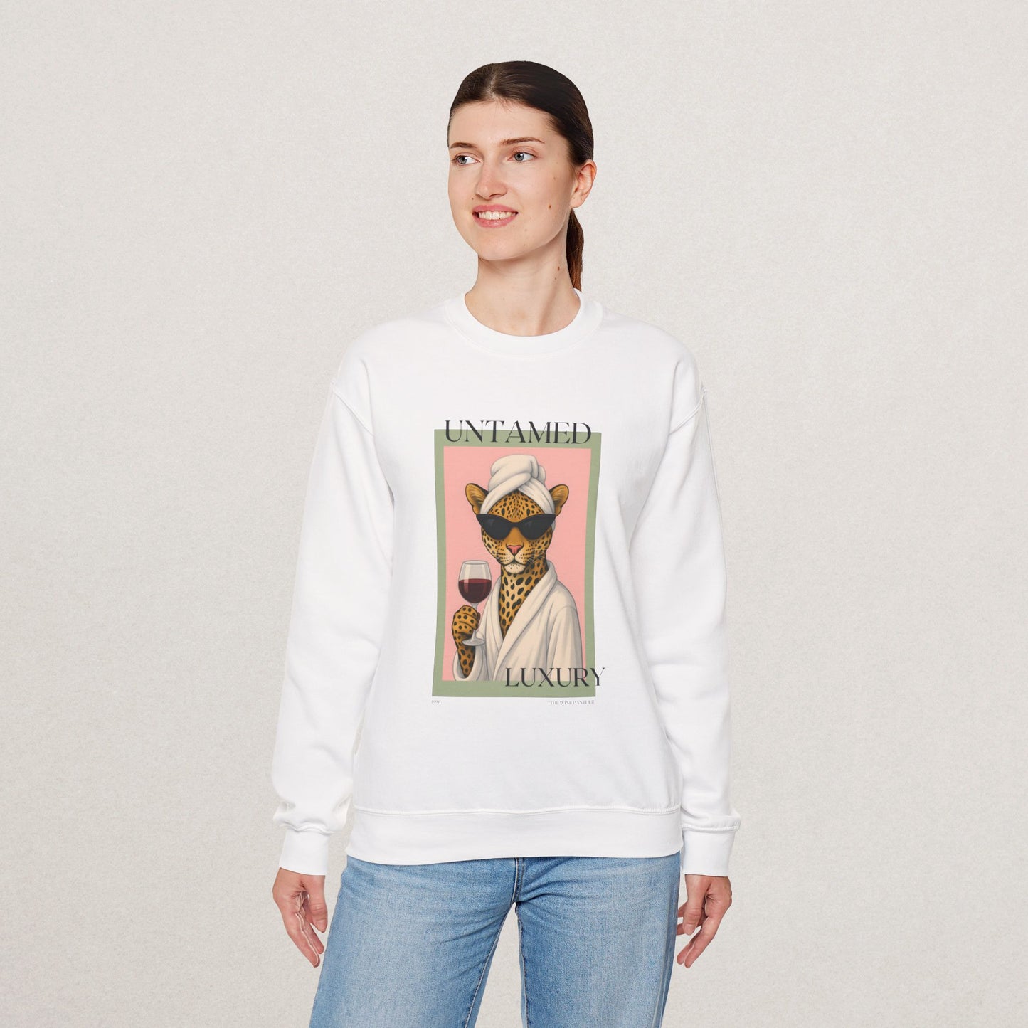 Chic Leopard Print Sweatshirt, Cozy Unisex Crewneck, Stylish Gift for Animal Lovers, Casual Luxury Apparel, Perfect for Everyday Wear