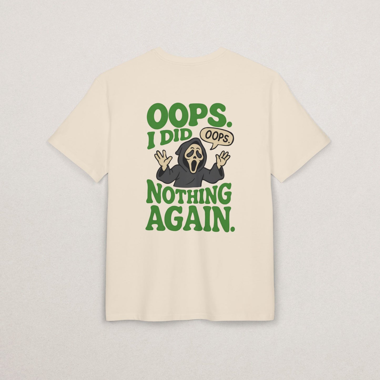 Heavy Oversize Tee - Scream Character T-Shirt with Fun Writing