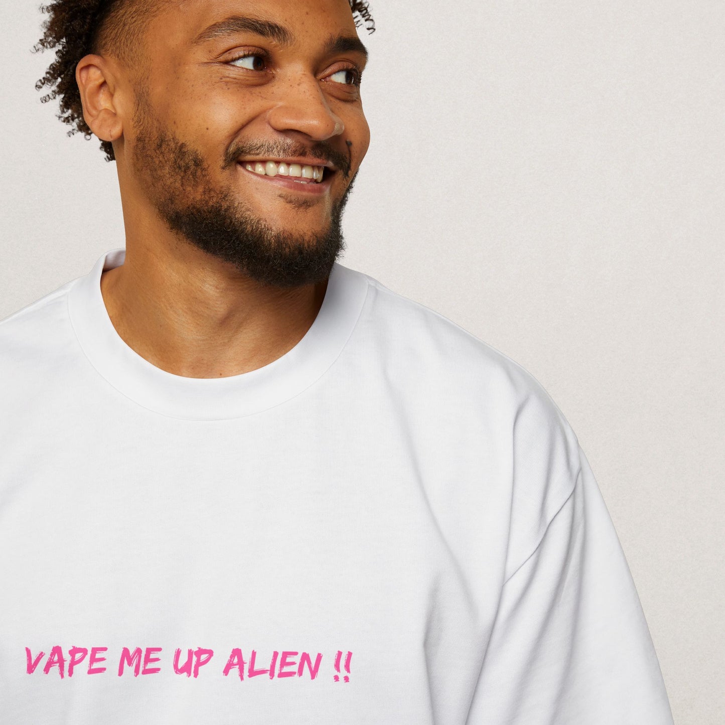 Vape Me Up Alien Oversized Tee - Casual Statement Shir