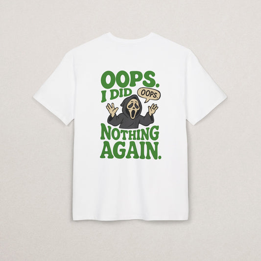 Heavy Oversize Tee - Scream Character T-Shirt with Fun Writing