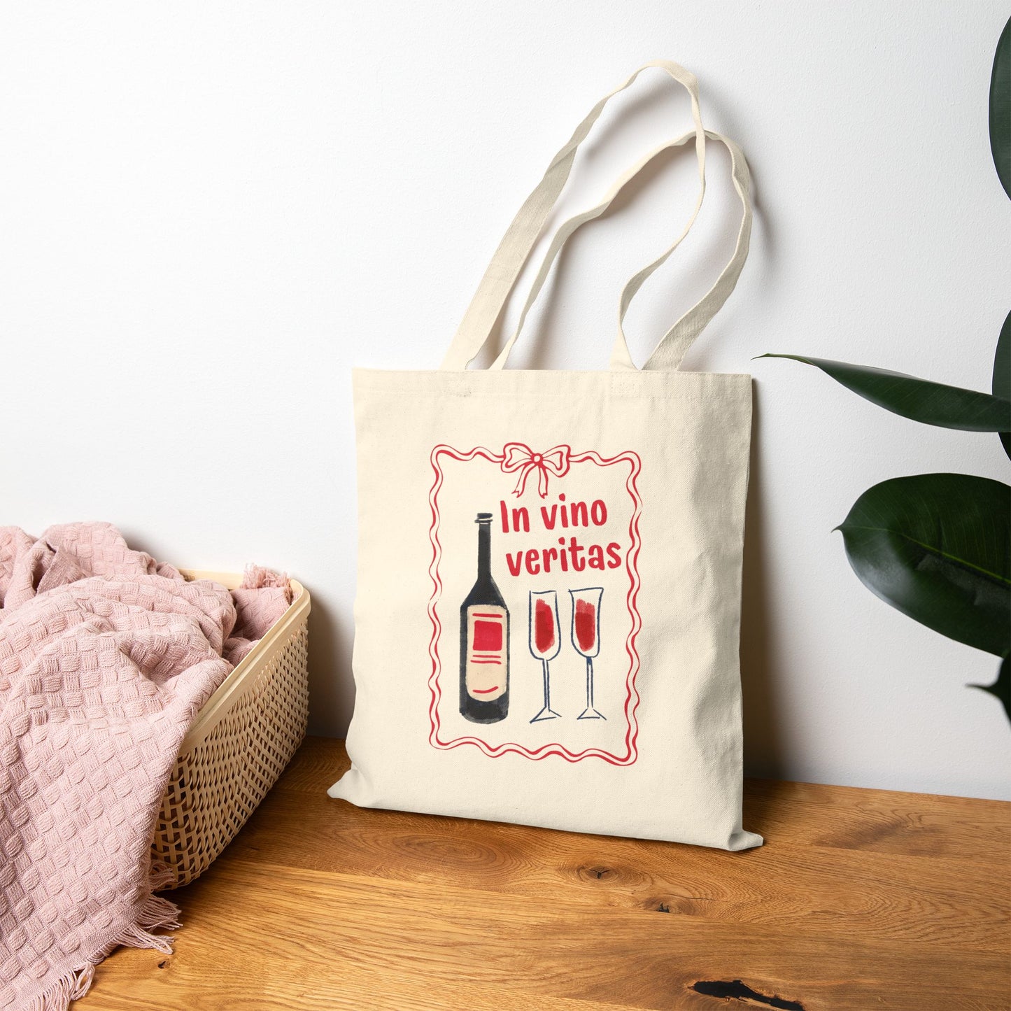 Wine Lover's Cotton Tote Bag