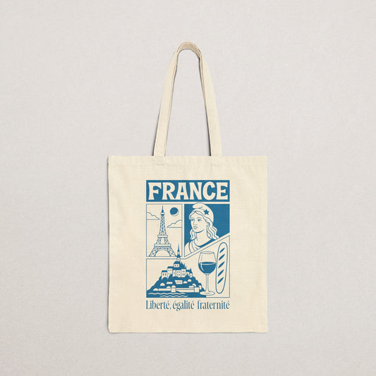 Parisian Cotton Canvas Tote Bag