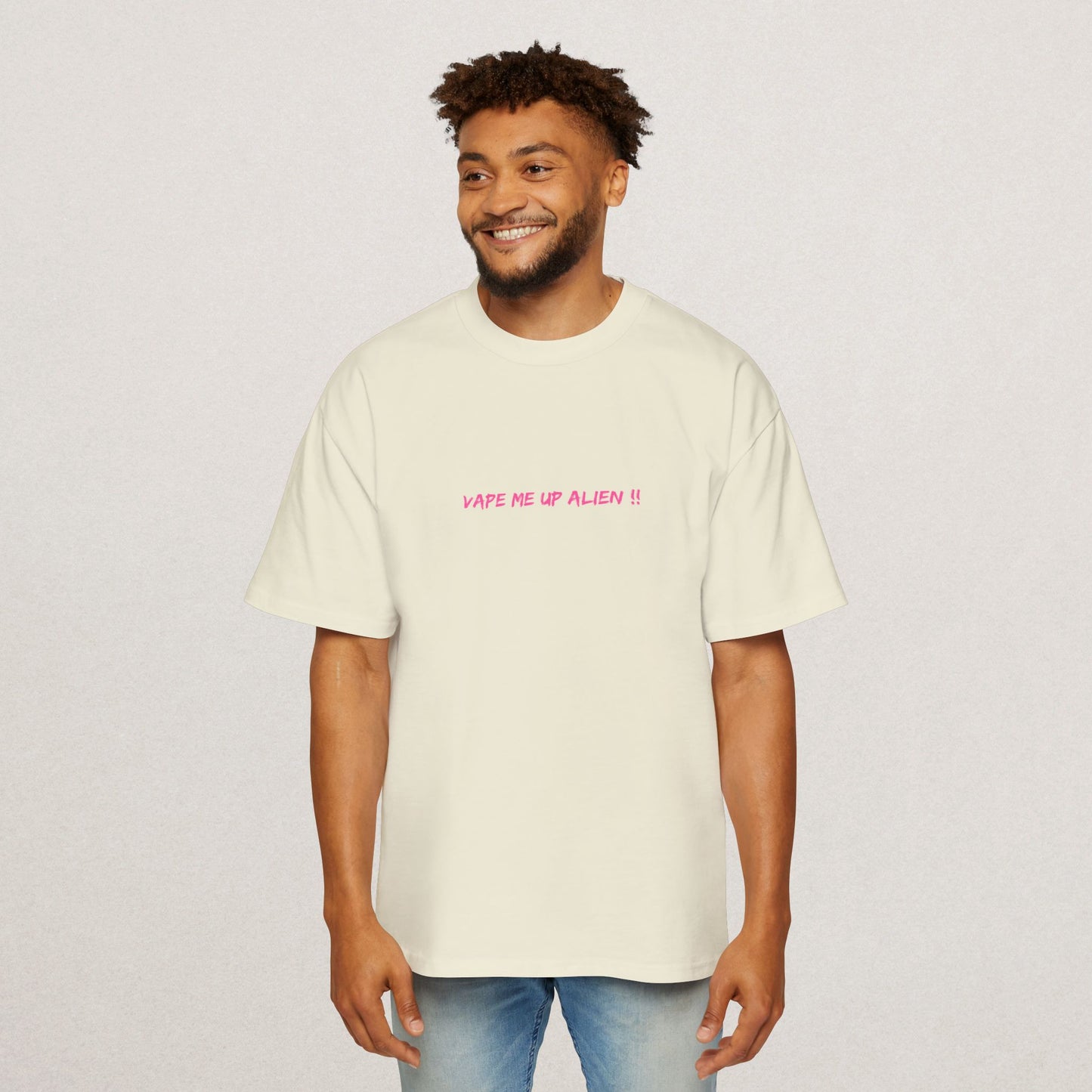 Vape Me Up Alien Oversized Tee - Casual Statement Shir