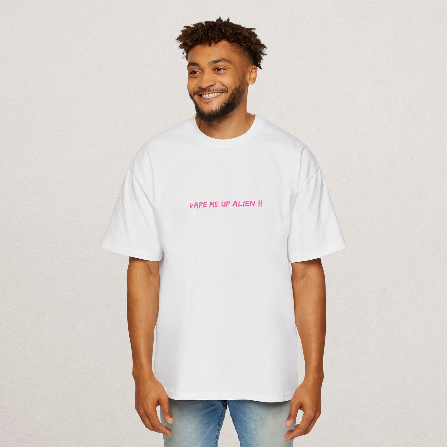 Vape Me Up Alien Oversized Tee - Casual Statement Shir