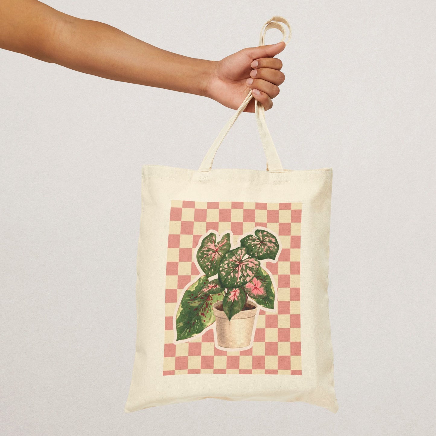 Botanical Tote Bag with Plant Design
