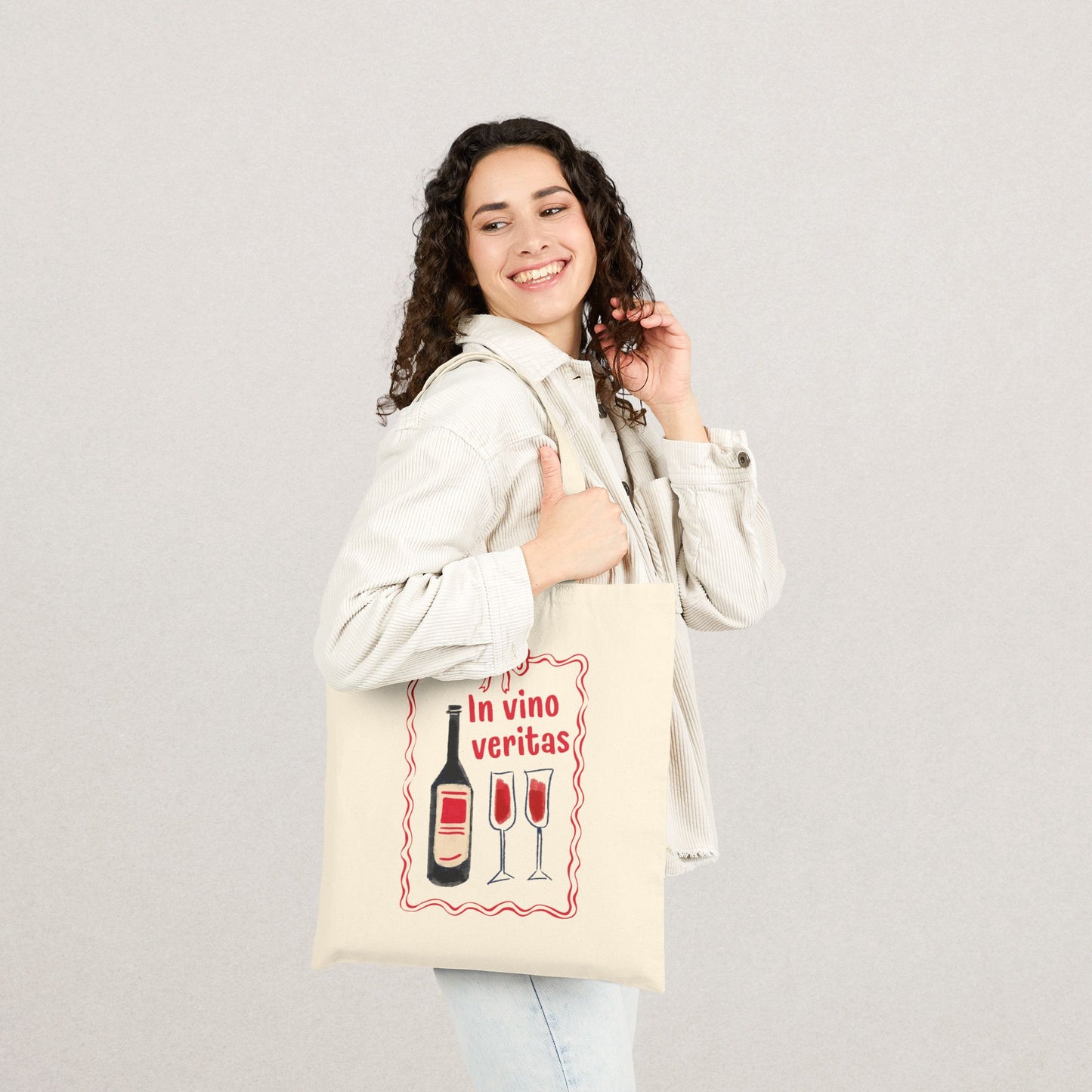Wine Lover's Cotton Tote Bag