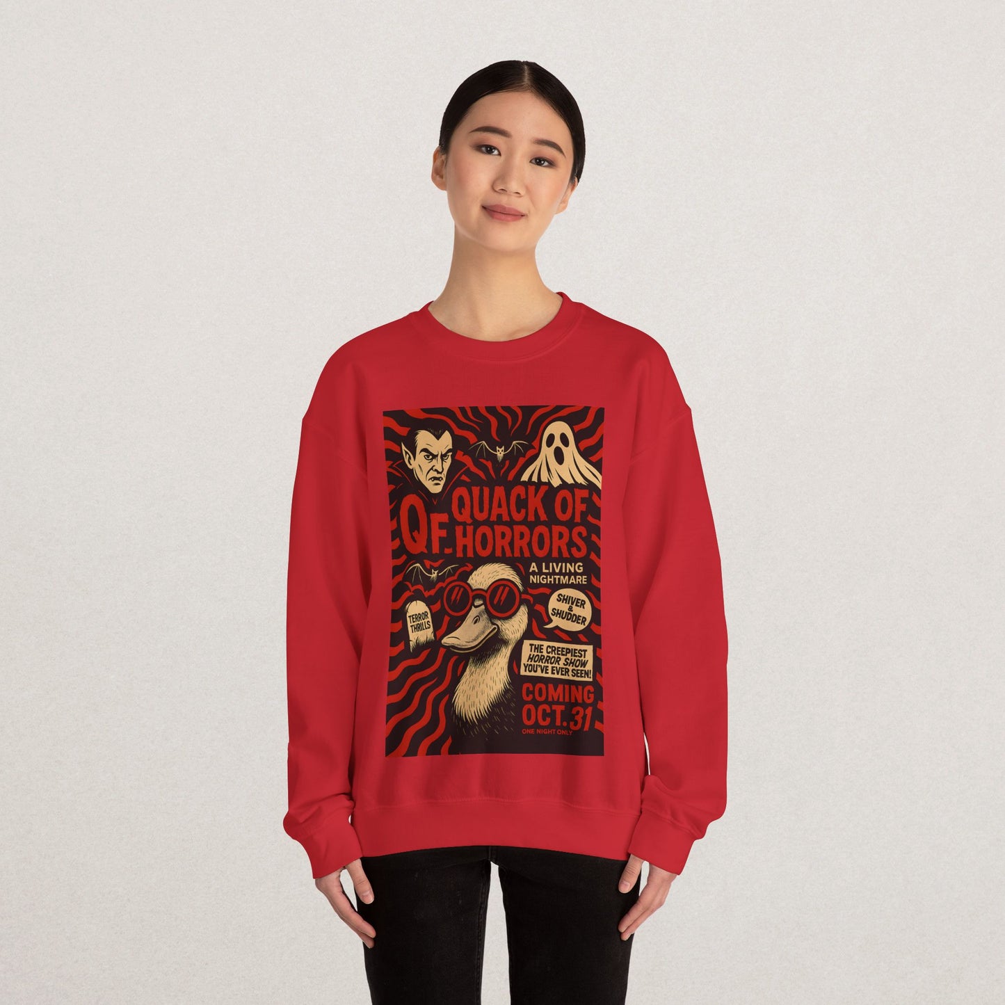 Halloween Vintage Quack of Horrors Crewneck Sweatshirt