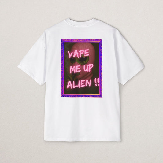 Vape Me Up Alien Oversized Tee - Casual Statement Shir