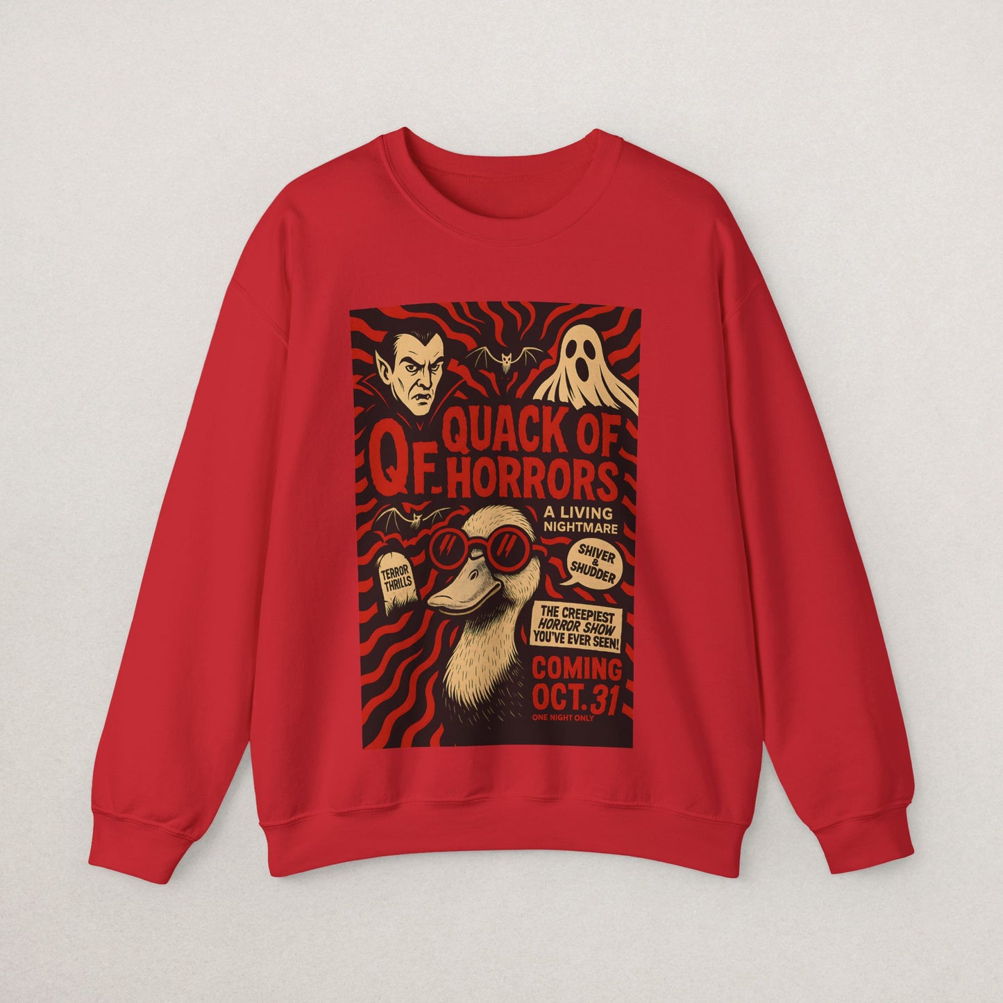 Halloween Vintage Quack of Horrors Crewneck Sweatshirt
