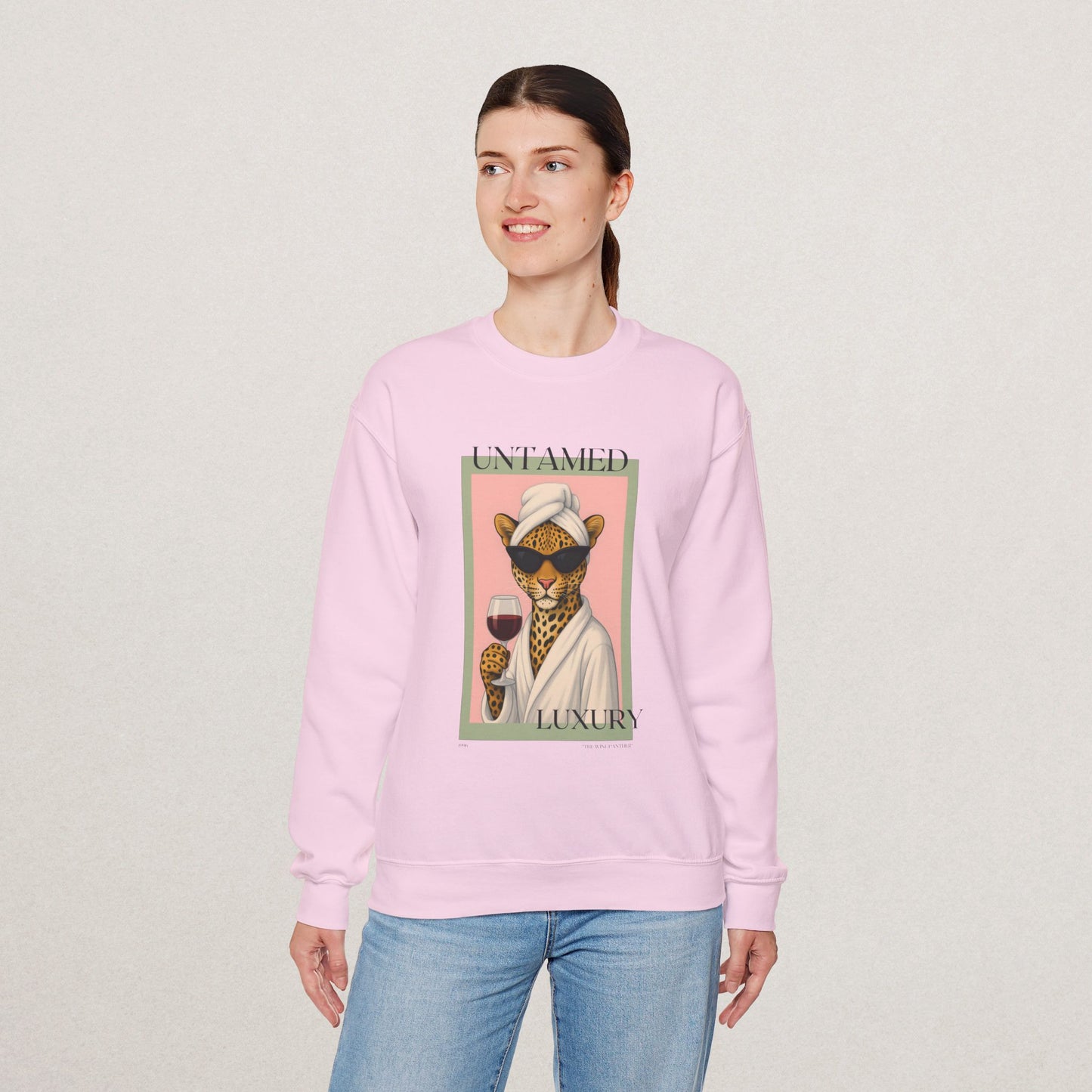 Chic Leopard Print Sweatshirt, Cozy Unisex Crewneck, Stylish Gift for Animal Lovers, Casual Luxury Apparel, Perfect for Everyday Wear