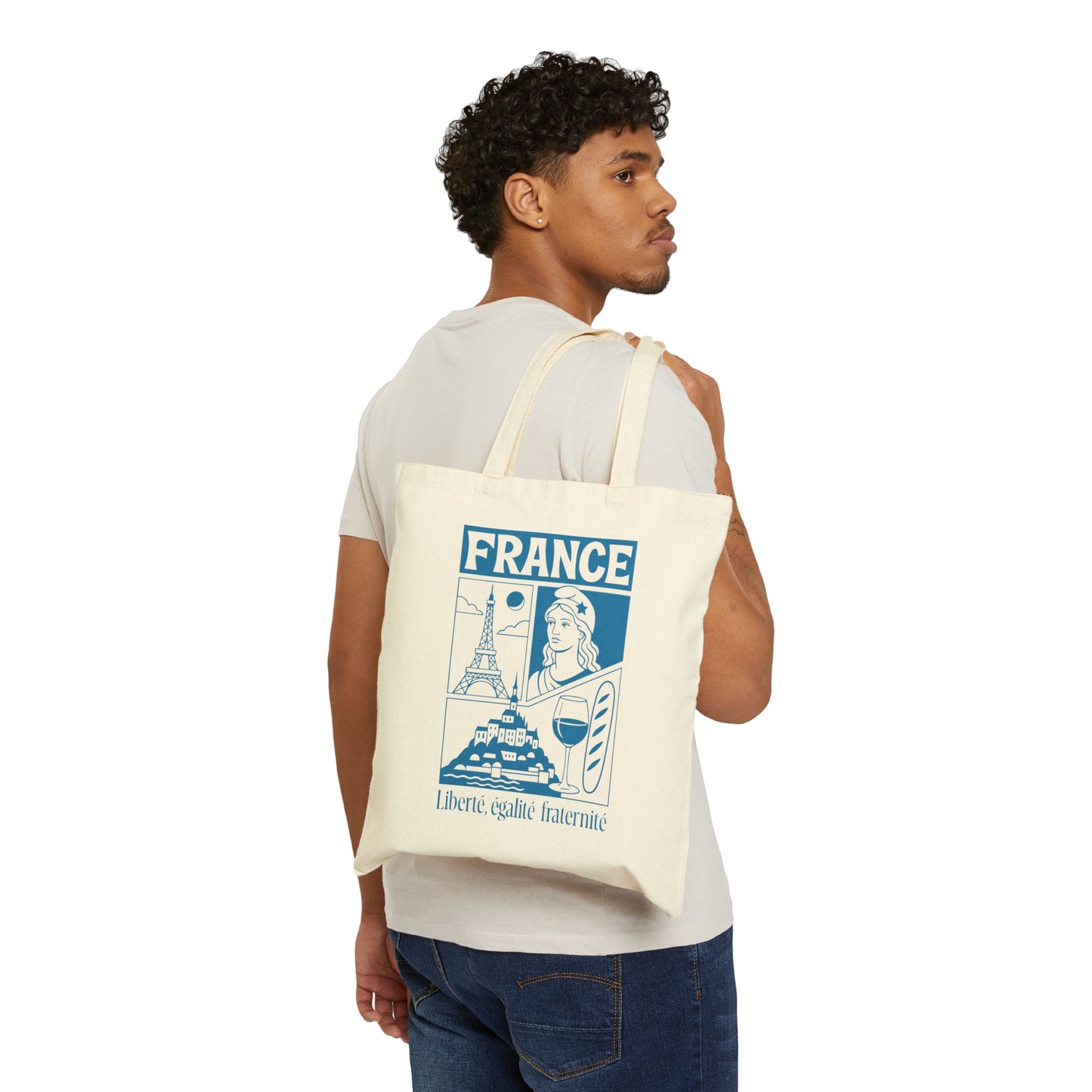Parisian Cotton Canvas Tote Bag