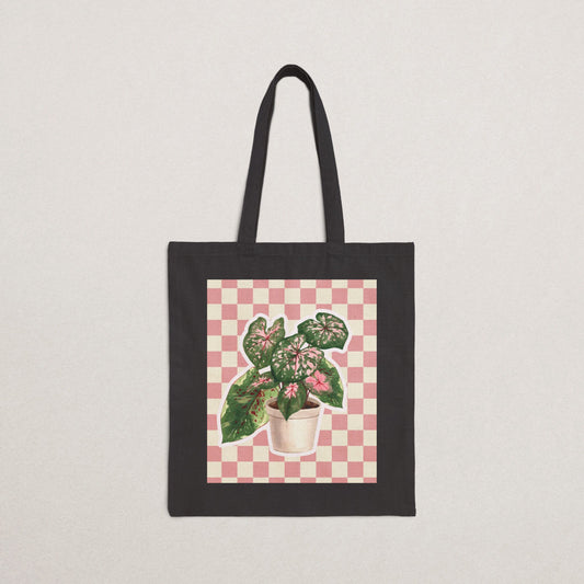 Botanical Tote Bag with Plant Design