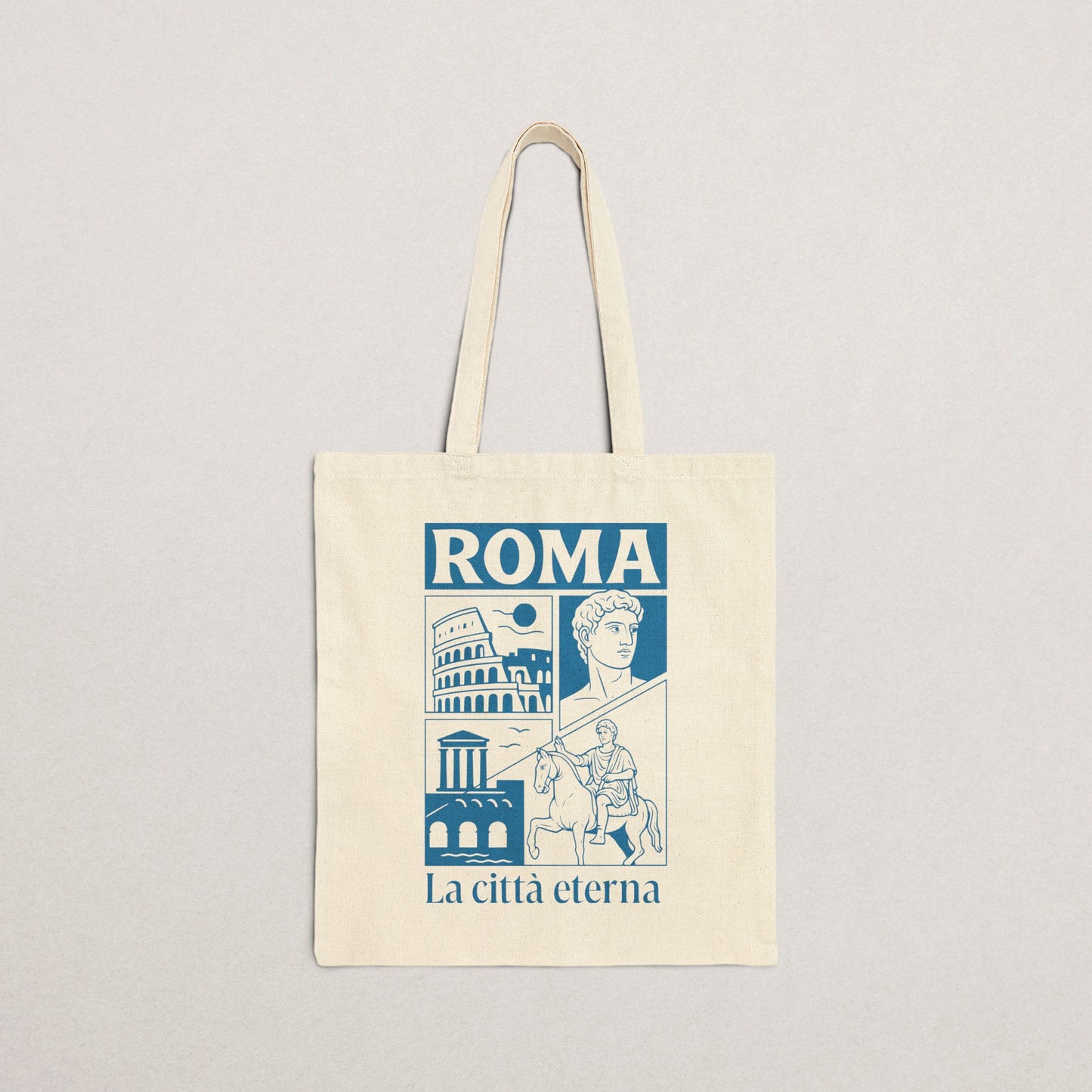 Roma Cotton Canvas Tote Bag