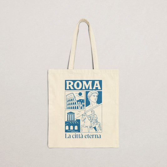Roma Cotton Canvas Tote Bag