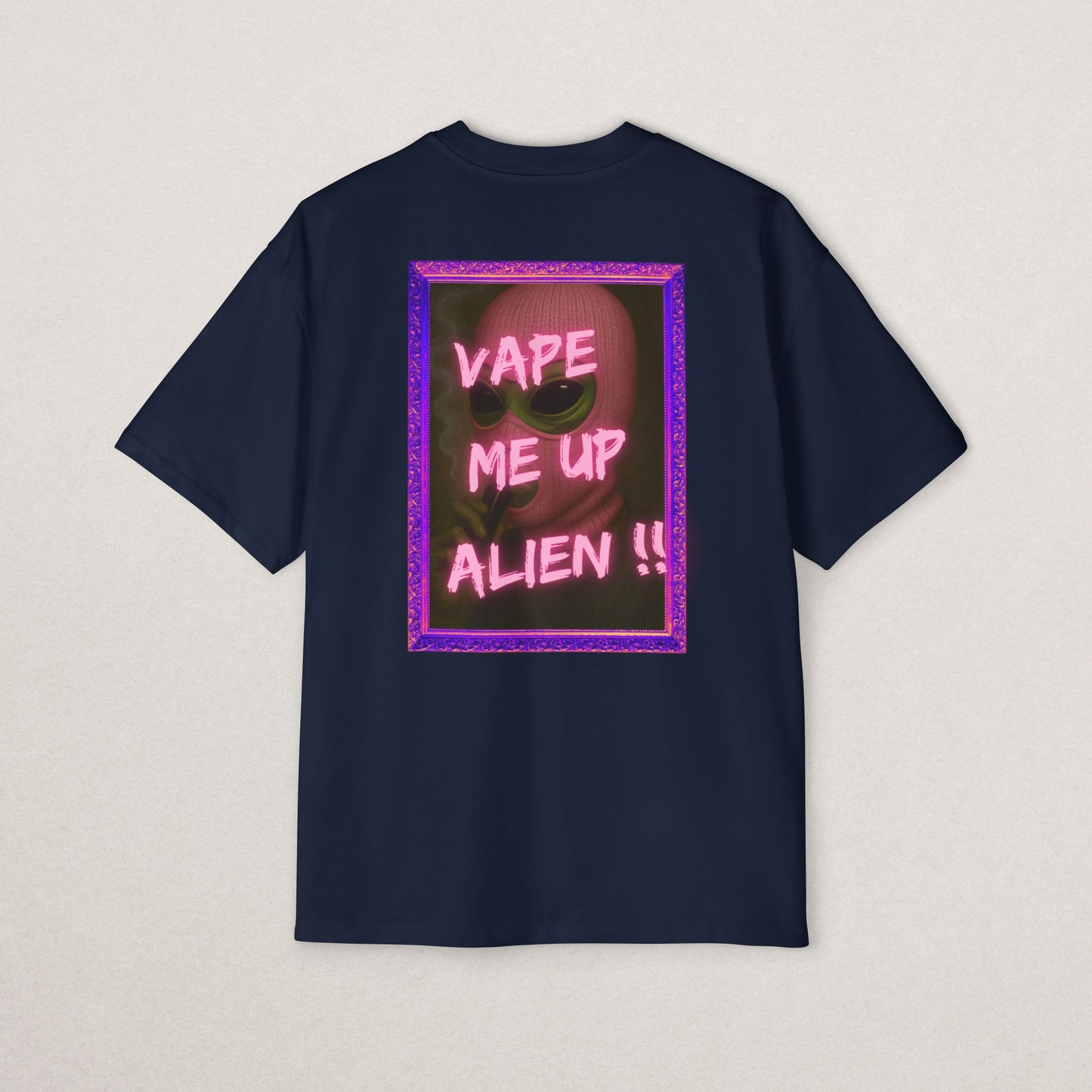 Vape Me Up Alien Oversized Tee - Casual Statement Shir