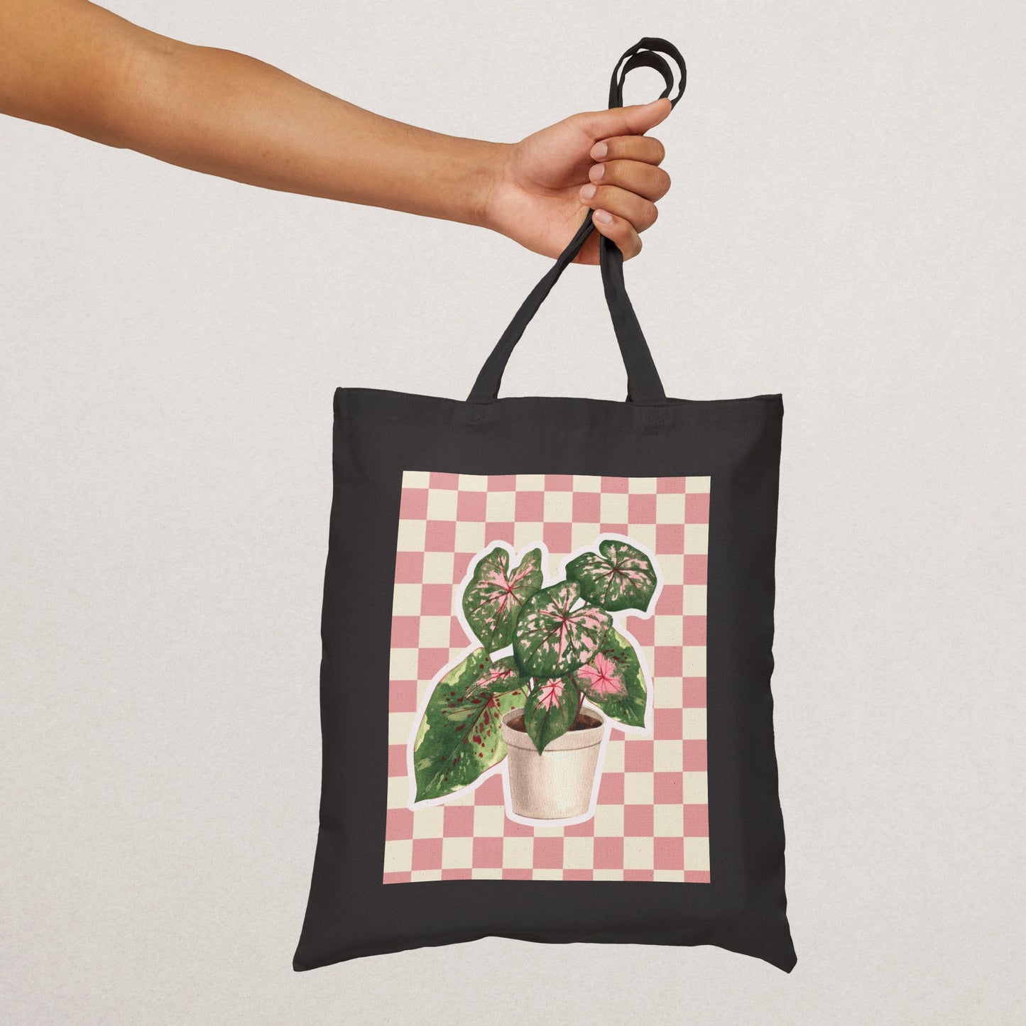 Botanical Tote Bag with Plant Design