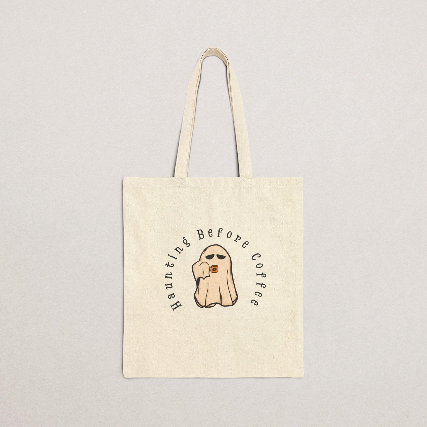 Spooky Coffee Ghost Tote Bag – Halloween Edition