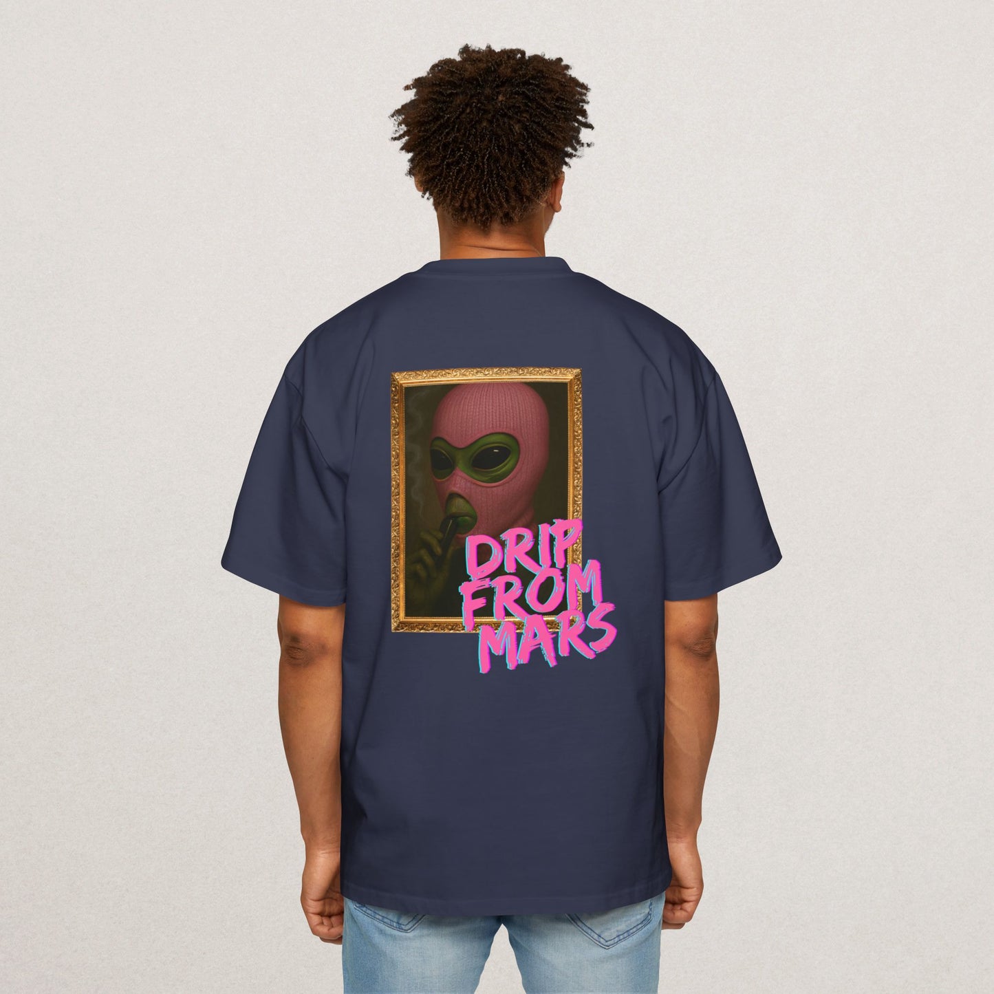Men's Heavy Oversized Tee with 'Drip From Mars'