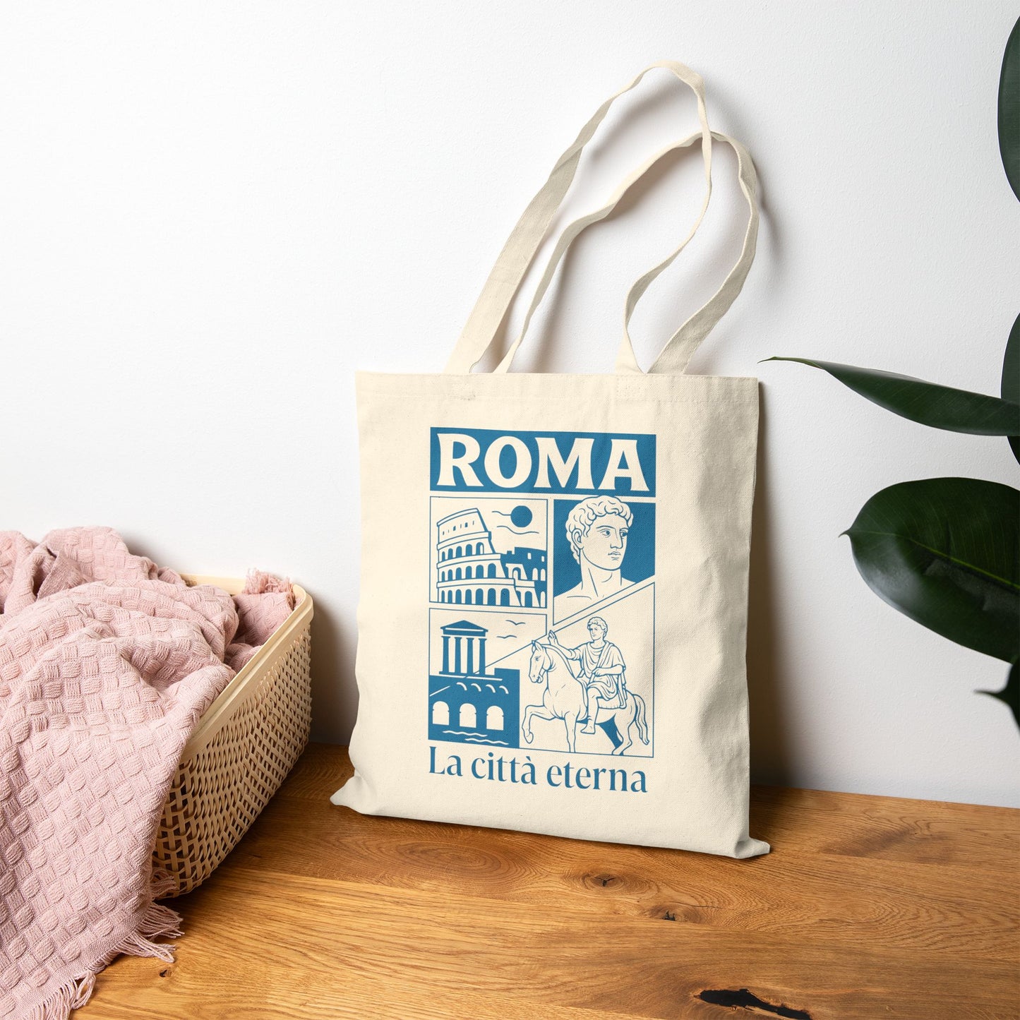 Roma Cotton Canvas Tote Bag