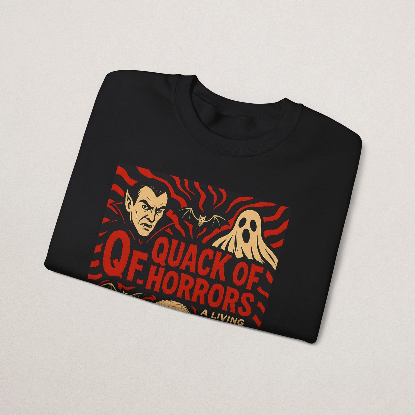 Halloween Vintage Quack of Horrors Crewneck Sweatshirt