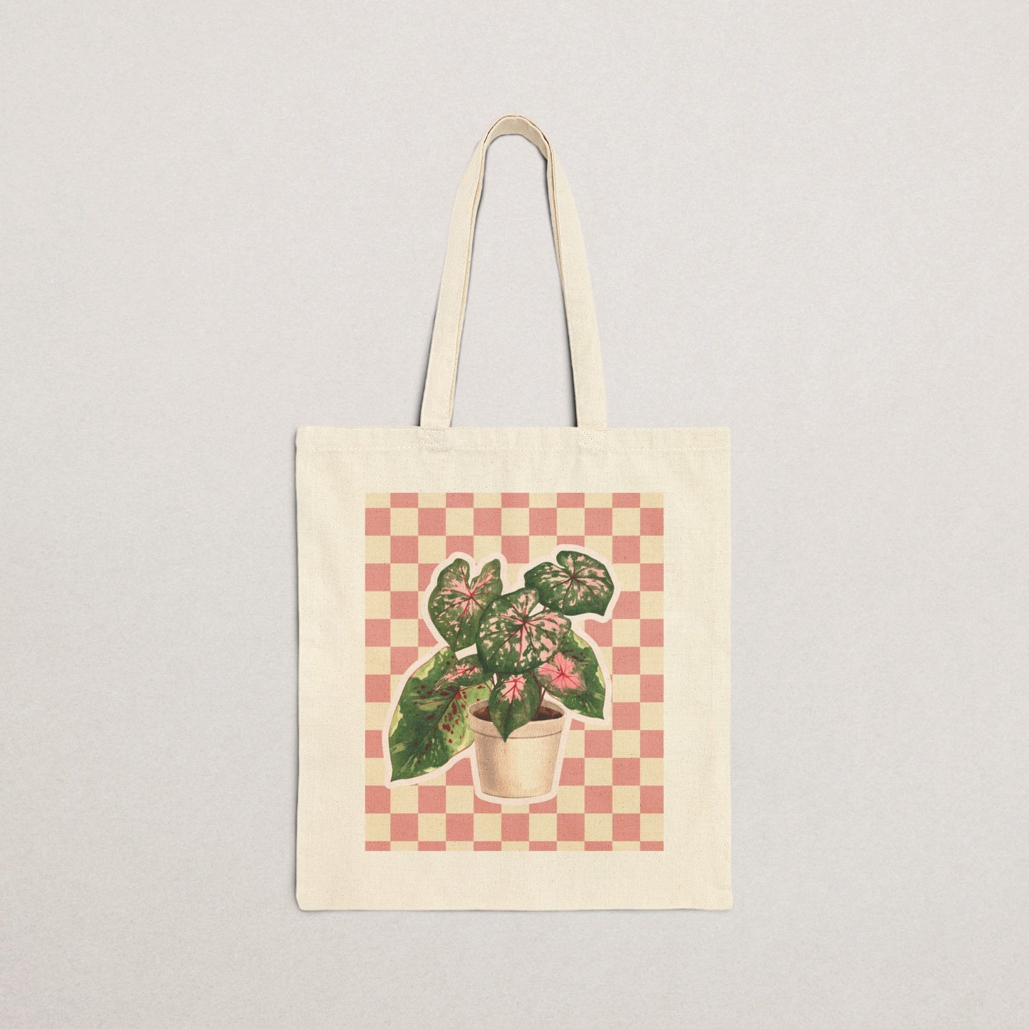 Botanical Tote Bag with Plant Design