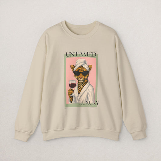 Chic Leopard Print Sweatshirt, Cozy Unisex Crewneck, Stylish Gift for Animal Lovers, Casual Luxury Apparel, Perfect for Everyday Wear