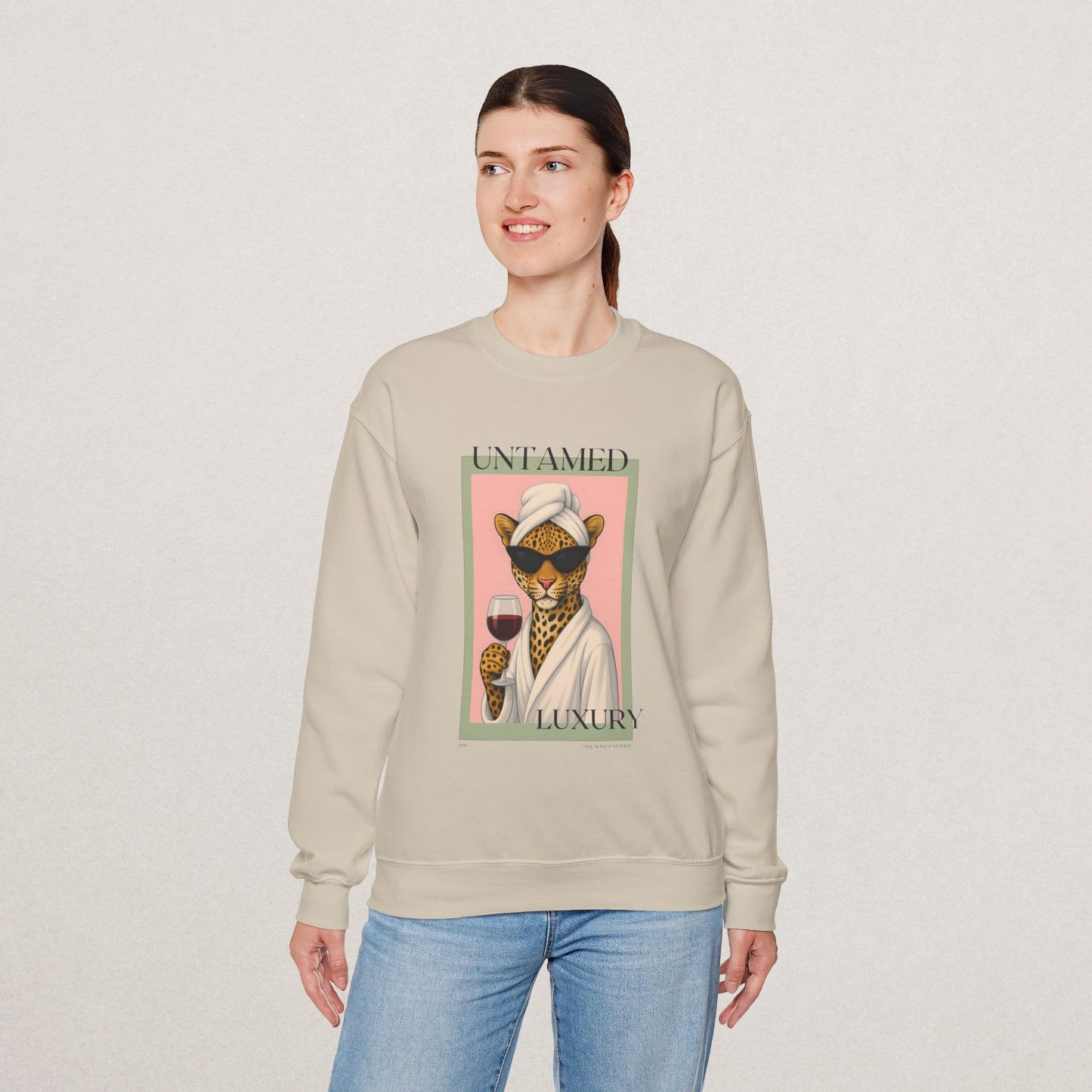 Chic Leopard Print Sweatshirt, Cozy Unisex Crewneck, Stylish Gift for Animal Lovers, Casual Luxury Apparel, Perfect for Everyday Wear